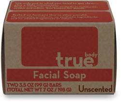 At last natural - Tru body facial soap unscent bars 2PK (3.5OZ)